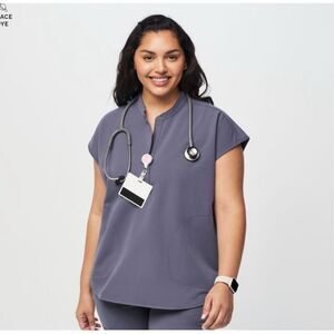 Figs Rafaela Oversized Scrub Top, Space Navy, Women’s M